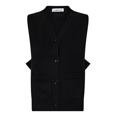 HAUTE L`AMITIÉ VEST, DUKE CUT VEST, BLACK